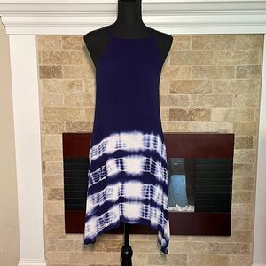 NWT Blue Rain tie dyed dress. Size medium. Blue and white.